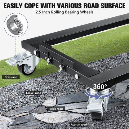 KEDSUM Industrial Mover Dolly 2200LBS × 2Pack, Sturdy Steel Frame Heavy Duty Appliance Dolly, 31 in. x 17 in for Building Material Handling & Moving Heavy Furniture with Ease