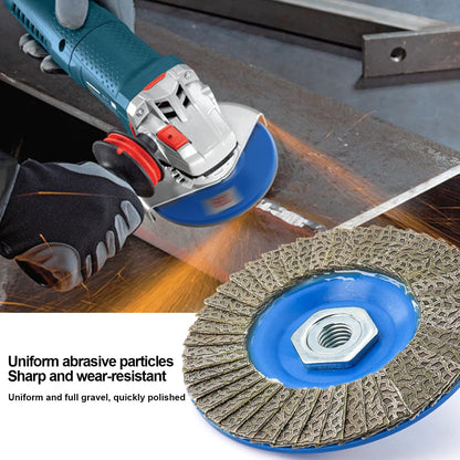 HOMESOM 4.5 Inch Flap Sanding Disc 60/120/200/400 Grit with 5-8/11 Abrasive Grinding Wheel, Flap Wheel for Glass Stone Granite Concrete
