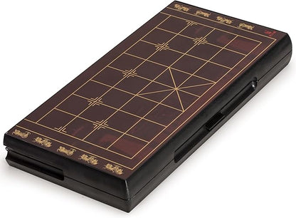 Yellow Mountain Imports Chinese Chess (Xiangqi) Magnetic Travel Board Game Set (12.8-Inch) with Jade-Colored Playing Pieces