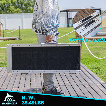 WHALEMOTOR Portable Wheelchair Ramp 6FT, Anti-Slip Aluminum Folding Portable Ramp, Wheelchair Ramps for Home, Weight Capacity Up to 800 LBS, with Transition Plates Above and Below, Loading Dock Plates