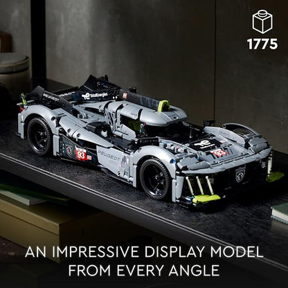 LEGO Technic Peugeot 9X8 24H Le Mans Hybrid Hypercar 42156 Collectible Race Car Building Kit for Adults and Teens 1:10 Scale Racing Car Model Gift for Motorsport Fans