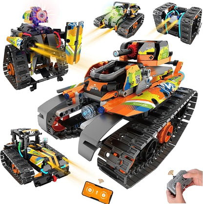 STEM Robot Building Kit with APP / Remote Control 5 in 1 RC Robotic Car Toy for Kids Ages 8-12 Christmas Birthday Gifts for Boys Age 6 7 8 9 10 11 12+ DIY Build Set Educational Science Projects