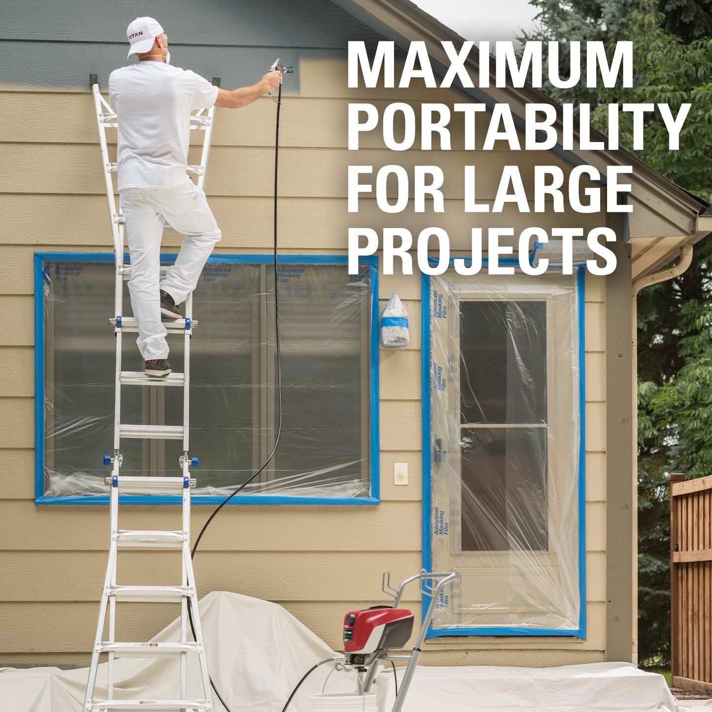 Titan Tool ControlMax ‎0580008 1900 PRO High Efficiency Airless Paint Sprayer, HEA Technology decreases Overspray by up to 55% While Delivering Softer Spray