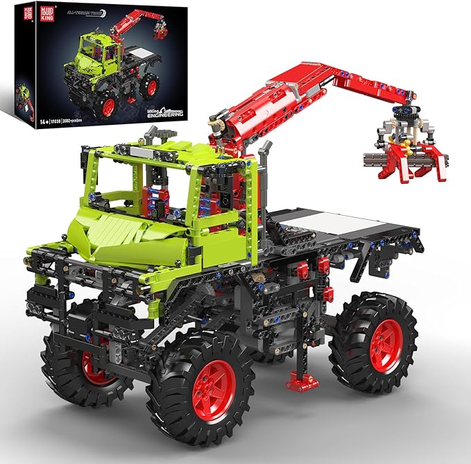 Mould King 17038 Off-Road Trucks Building Kits All-Terrain 4x4 Mountain Truck Car Sets Model with Electric Motor Gift for Age 14+/Adult Collections Enthusiasts (2002+ Pieces)