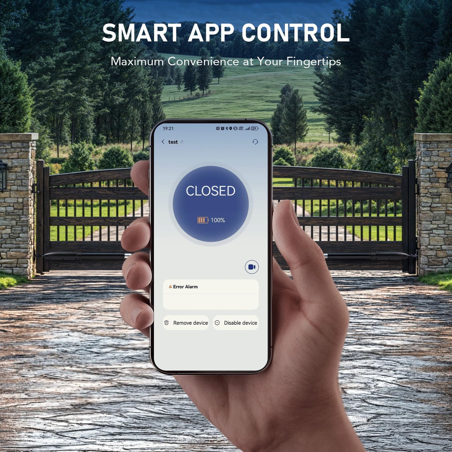 CO-Z Smart Gate Opener Kit, App Compatible Dual Swing Gate Opener for Doors up to 660lb*2, Automatic Electric Gate Opening System with Remote Controls & Release Keys for Driveway Home