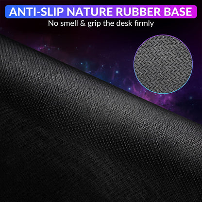 Gimars RGB Mouse Pad with Wrist Rest Support,12 x 10 inch Extra Large Ergonomic Gaming Mouse Pad with 10 LED Lighting Modes, Non-Slip Rubber Base, Lycra Fabric for Laptop, Computer, PC Gaming & Office