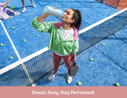 POWCAN 40 oz Insulated Water Bottle with 2-in-1 Straw and Spout Lid, Keep Cold 24H, Leak-Proof, BPA-Free, Double Wall Stainless Steel Water Bottle for Sports, Gym, Travel, Gift, Holiday (Rosy Bouquet)