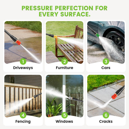 Imdot Electric Pressure Washer 5000PSI Max 4.0GPM with 33FT Flexible Extension Hose, 4 Nozzles, Foam Cannon, Power Washer Powered for Cars, Patios, Driveways, Deep Green