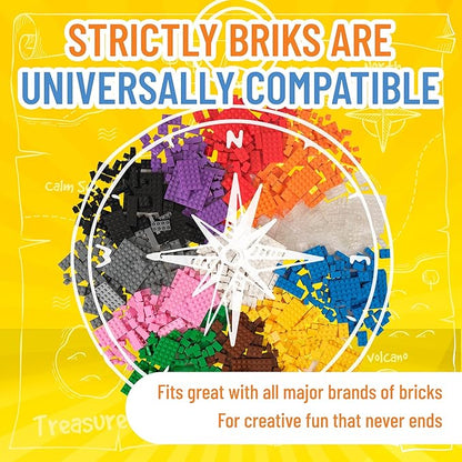 Strictly Briks Building Brick Starter Kit 1008 Pack - Compatible with Lego &amp All Major Brick Brands Classic Style Kids Building Blocks Toys Vibrant Colors