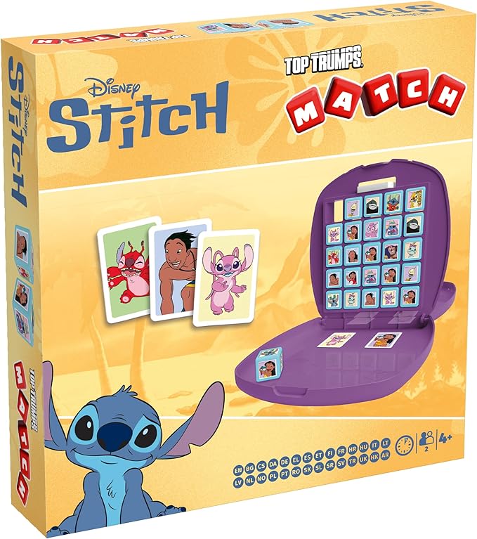 Top Trumps Match Game Lilo &amp Stitch - Family Board Games for Kids and Adults - Matching and Memory for Two Player Kids Game - Memories and Learning Fun Time for 4 and up