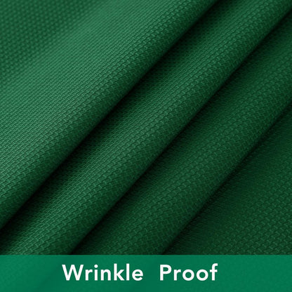 Biscaynebay Textured Fabric Christmas Round Table Cloth 90", Hunter Green Water Resistant Folding Table Covers for Dining, Kitchen, Wedding & Parties Machine Washable