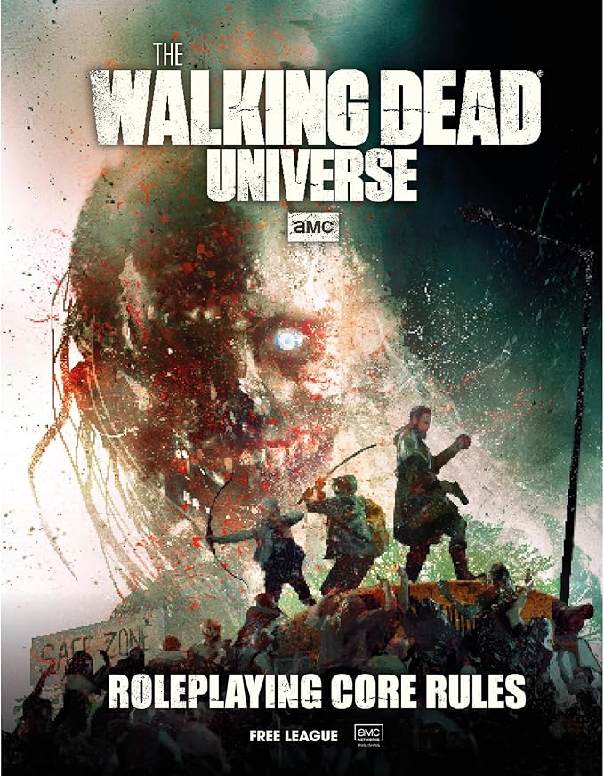 Free League Publishing The Walking Dead Universe RPG Core Rules Fantasy Horror Adventure Roleplaying Hardback RPG Book Adults Teens Ages 16+