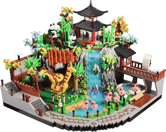 Zoo Micro Mini Bricks Desert Building BlocksCreative Ideals Zoological Park Architecture Toy Present Model for Adults and Kids Age of 14+ 5000 PCS