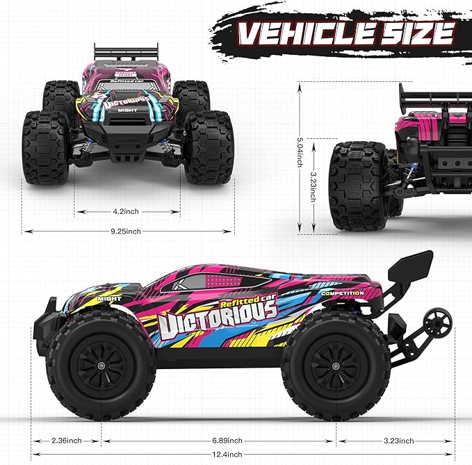 1:16 4WD Brushless rc Cars 70+KM/H(Peak) High Speed Remote Car RC Trucks 4X4 Offroad with 3000mAh Batteries Boys RC Truggy Toys are Easter and Birthday Gifts for Youth Aged 14+