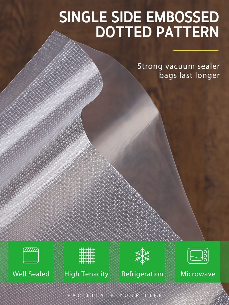 Syntus Vacuum Sealer Bags for Food, 6 Rolls 11" x 20' Commercial Grade Bag Rolls, BPA Free Food Vac Bags for Storage, Meal Prep or Sous Vide