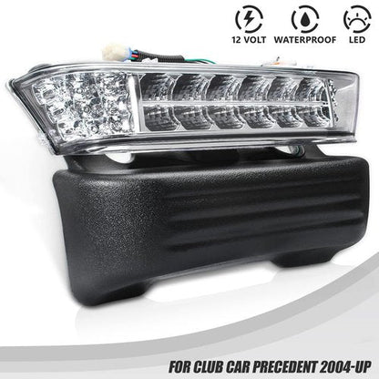 Gaoerfu-CP 12V Club Car Precedent LED Head Light with Bumper, For 12V Precedent Electric Golf carts LED Head 2004-UP