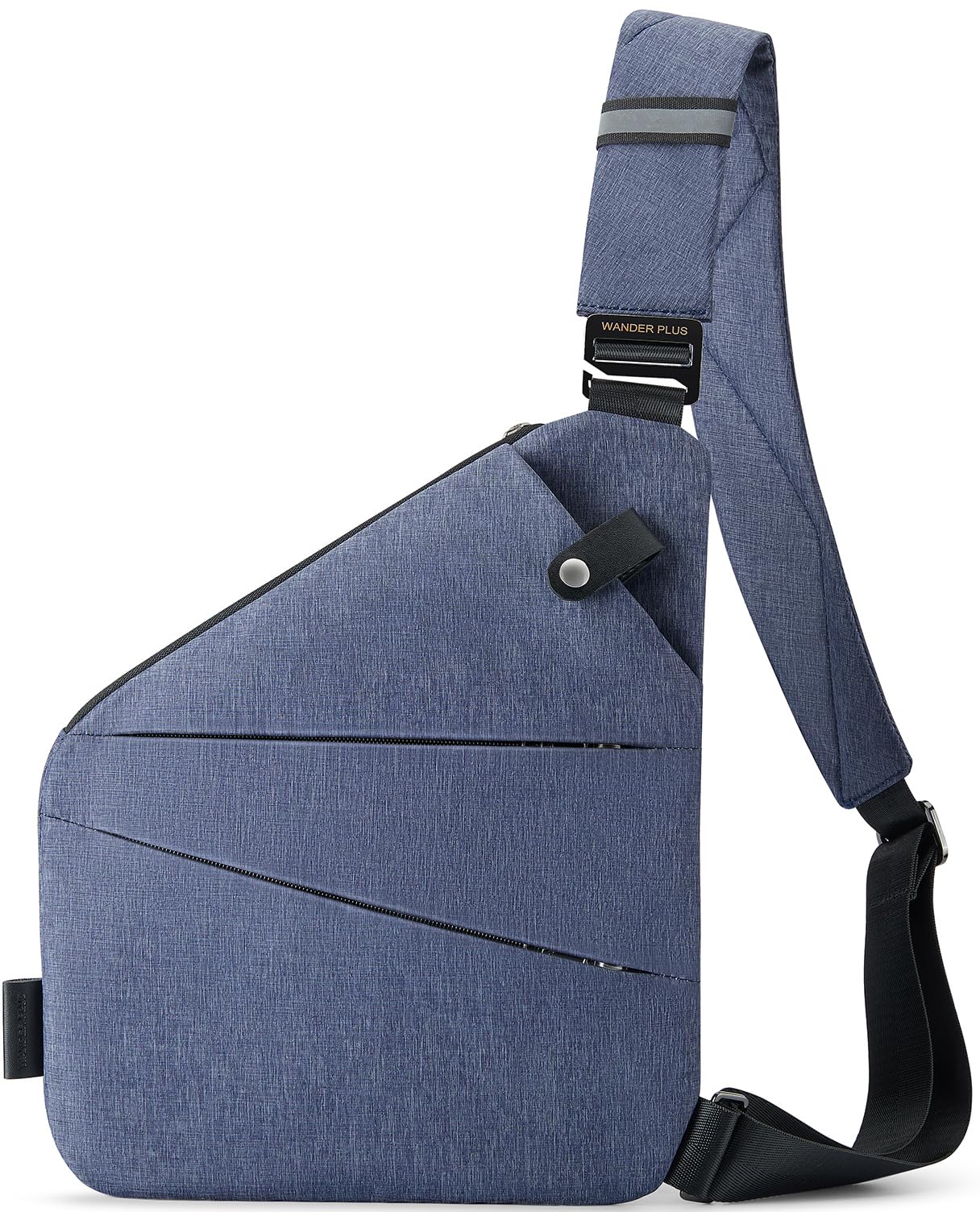 WANDER PLUS® Anti Theft Crossbody Travel Bag for Women Men, Multi-Pocket Crossbody Bag, Slim Sling Bag with Adjustable Strap