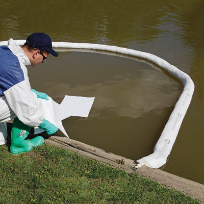 PIG Oil Boom - Oil-Only Absorbent Boom - 4 Pack - 5" x 10' Boom - Absorbs up to 6 gallons per Boom - BOM405