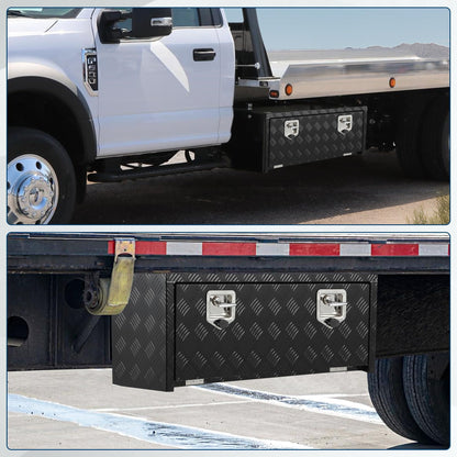 ActiveTrail Heavy Duty Aluminum Truck Bed Tool Box, Waterproof Trailer Storage Box with t-Handle & Lock, 18"X18"X36" Storage Toolbox for Pickup Truck Bed, RV, Trailer