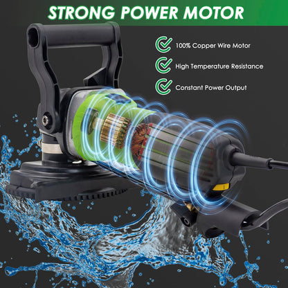 SDRTOP 800W Electric Wet Stone Polisher 4'' Variable Speed Grinder Buffing Machine, Countertop Concrete Polisher with 7PCS Diamond Polishing Pads for Granite, Tile, Cement Floor