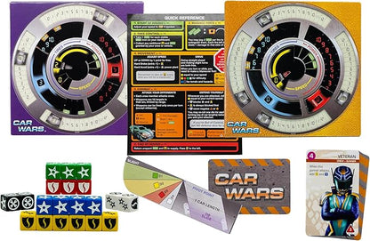 Steve Jackson Games Car Wars 2-Player Starter Set Orange/Purple 6th Edition – Strategic Car Combat Fast-Paced Action Tactical Board Game Ages 14+ 2 Players