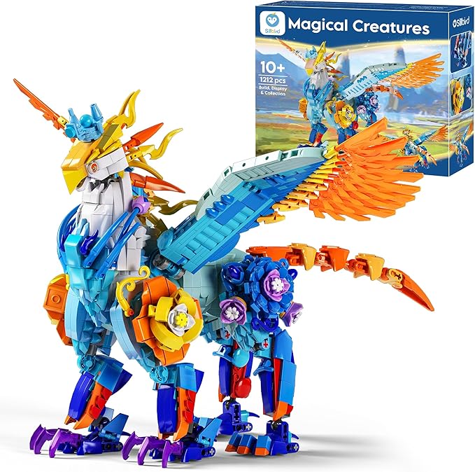 Sillbird Magical Creatures Building Set for Kids Age 10+ and Adults Buildable Flower Animal Toy for Home Decor Birthday Gift Idea for Boys Girls Teens and Adults (1212 Pieces)