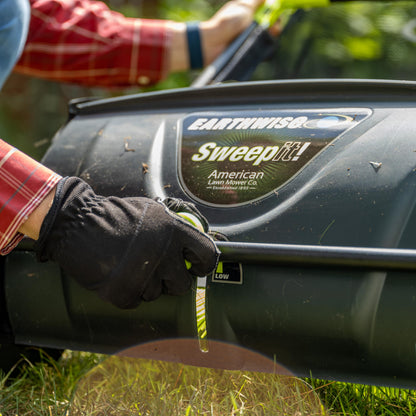 Earthwise LSW70021 21-Inch Width Leaf & Grass Push Lawn Sweeper, Black