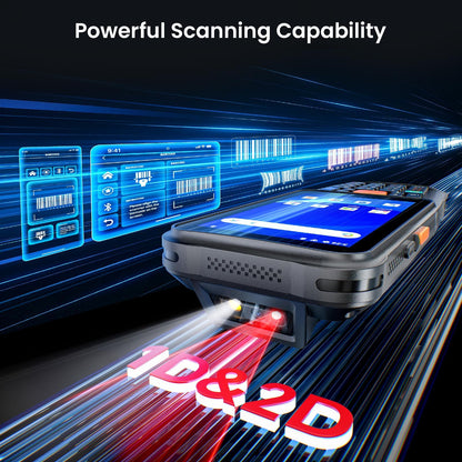 Eyoyo Wireless Android Barcode Scanner: Upgraded Android 15 Handheld Mobile Computer PDA with WiFi Bluetooth Cellular Connection, 4" Touch Screen & Keypad, GPS 1D/2D/QR Warehouse Inventory Scanner