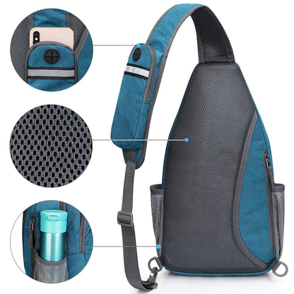 G4Free Sling Bag RFID Blocking Sling Backpack Crossbody Chest Bag Daypack for Hiking Travel
