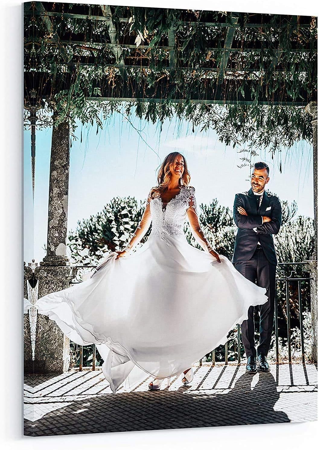 P&L ART Personalized Custom Canvas Prints - Transform Your Photos into Stunning Wall Art | 12x18 Framed