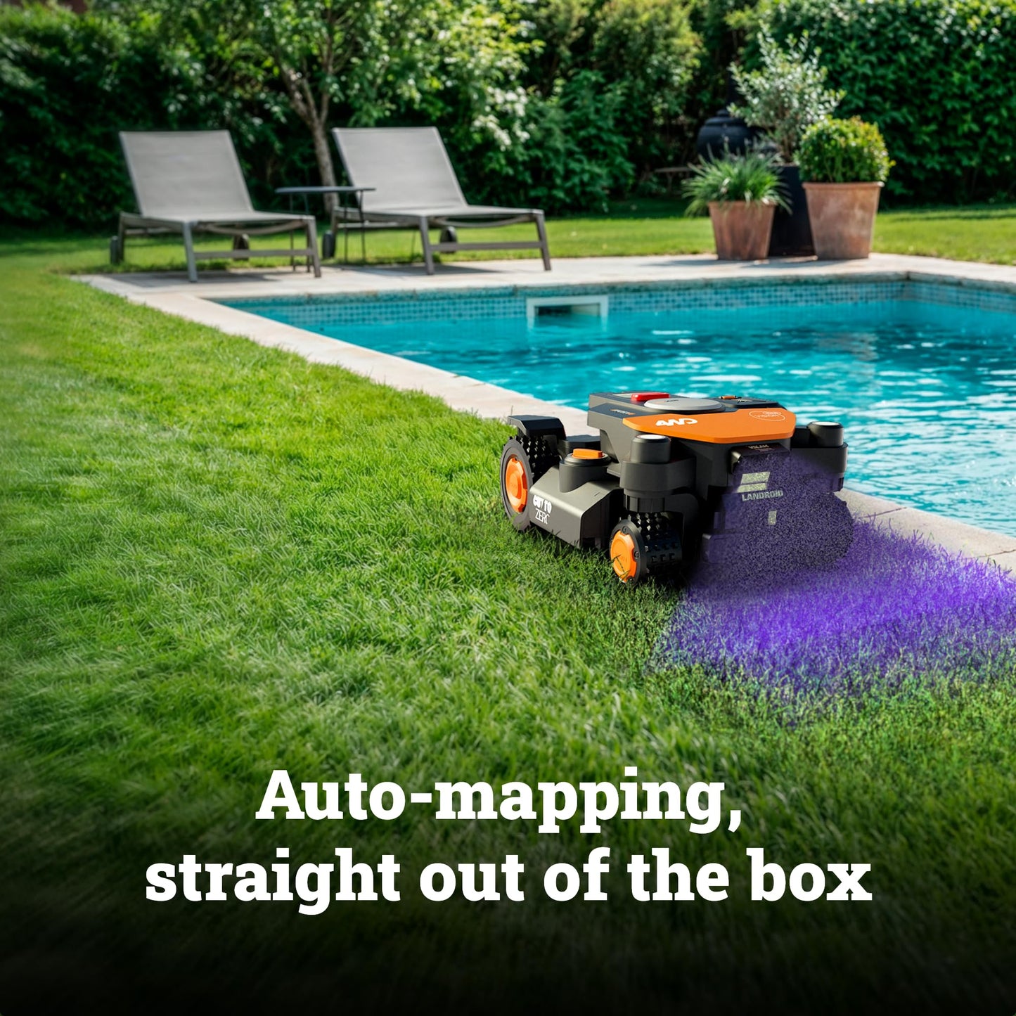 Worx Landroid Vision Cloud 4WD Robot Lawn Mower, No Perimeter Wire Robot Mower for 1 Acre, AI Obstacle Avoidance + RTK Cloud Navigation, 84% Slope, Auto Mapping, App Control, Cut-to-Zero, WR344