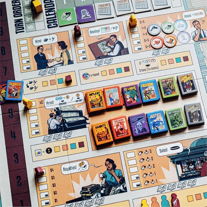 Age of Comics: The Golden Years | The Comic Book Publishing Game | Build Your Comic Empire During The Golden Age of Comics | Immersive Strategy Game for 1-4 Players 60-110 Mins Ages 14+
