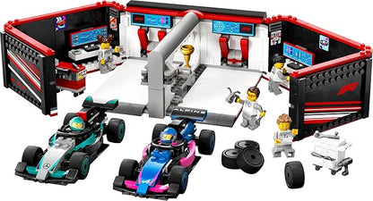 LEGO City F1(R) Mercedes-Benz AMG &amp Alpine Race Car Garage Toy Toy Birthday Present Block Boys Girls Children 7 Years 8 9 Years Old Elementary School Vehicle Car Mini Car 60444