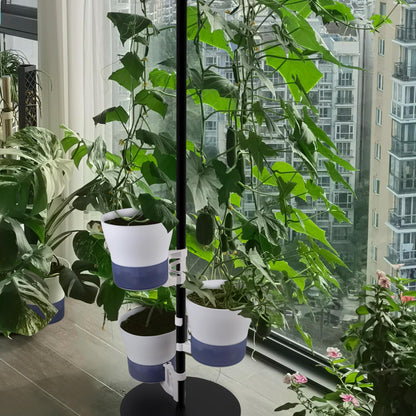Hydroponics Growing System kit Indoor + Multi DIY Tall Metal Stand with self Watering Planter hydroponics Growing System Tower