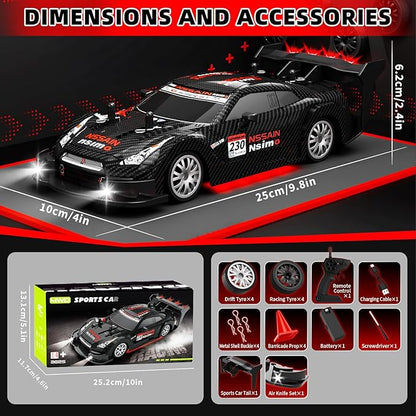RC Drift Car 1:20 High Speed 4WD Remote Control Car with Cool Lighting 30km/h Racing RC Drifting Cars Gifts for Adults for Drift and Race