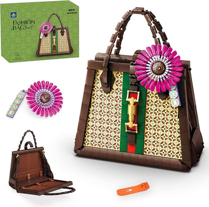 KAZI Purse Building Set Handbag Model Building BlocksPurses to Build for WomenGifts for Adults for Anniversary and Valentines DayMothers DayChristmas