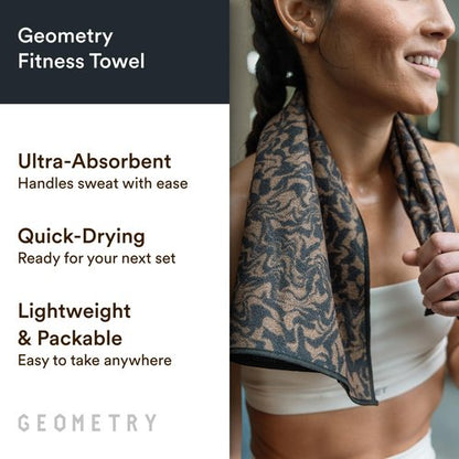 GEOMETRY Gym Towels for Working Out - Compact & Quick Dry, Super Absorbent Double-Sided Microfiber Sweat Towel - Premium Microfiber for Gym - Lavender Nights, 16" x 30", 1 Piece
