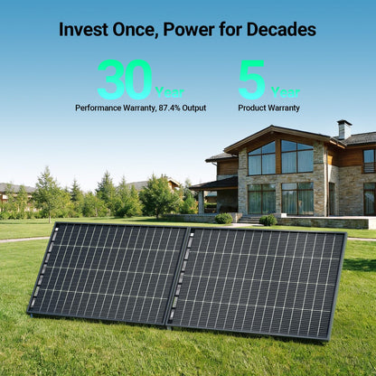 HQST N-Type 16BB 200 Watt Bifacial Solar Panel, Compact & Lightweight Solar Panels with 30 Years Lifespan, up to 25.4% Efficiency, IP65 for RV, Van, Trailer, Marine, Rooftop, Farm, Off Grid