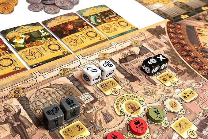 Mindclash Games Trickerion - Legends of Illusion Base Game | Victorian Steampunk Worker Placement Game for 2-4 Players | 48 Unique Trick Cards &amp Action Selection Mechanics
