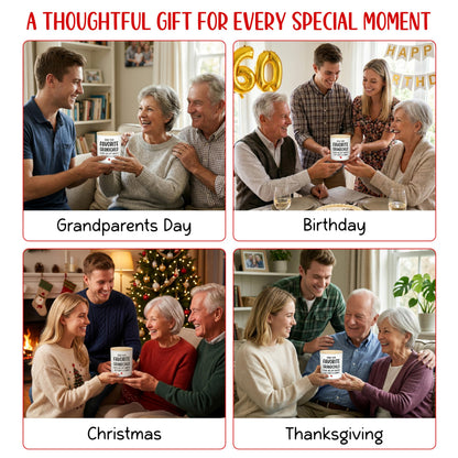 TEEZWONDER Grandma Mothers Day Gift from Granddaughter Grandson Grandkids – Scented Candle Vanilla Lavender 10oz – Mothers Day Fathers Day Birthday Gifts for Grandma Papa Grammy Mimi Nana Grandpa