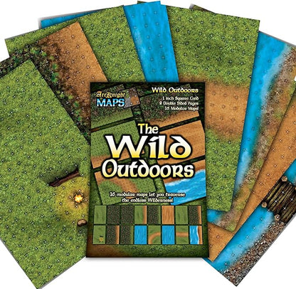 Arcknight The Wild Outdoors Roleplaying Battlemaps 16 Modular RPG Maps in 8 Double-Sided Pages 1 Square Grid Modular &amp Versatile Design for Tabletop Gaming - for Dungeons &amp Dragons Pathfi