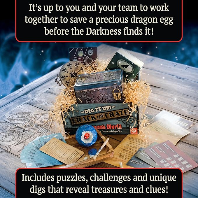 MindWare Dig It Up! Crack The Crate Board Game for 1 or More Players – Bring The Thrill of Escape Rooms Home – for Adults &amp Kids 8 &amp Up