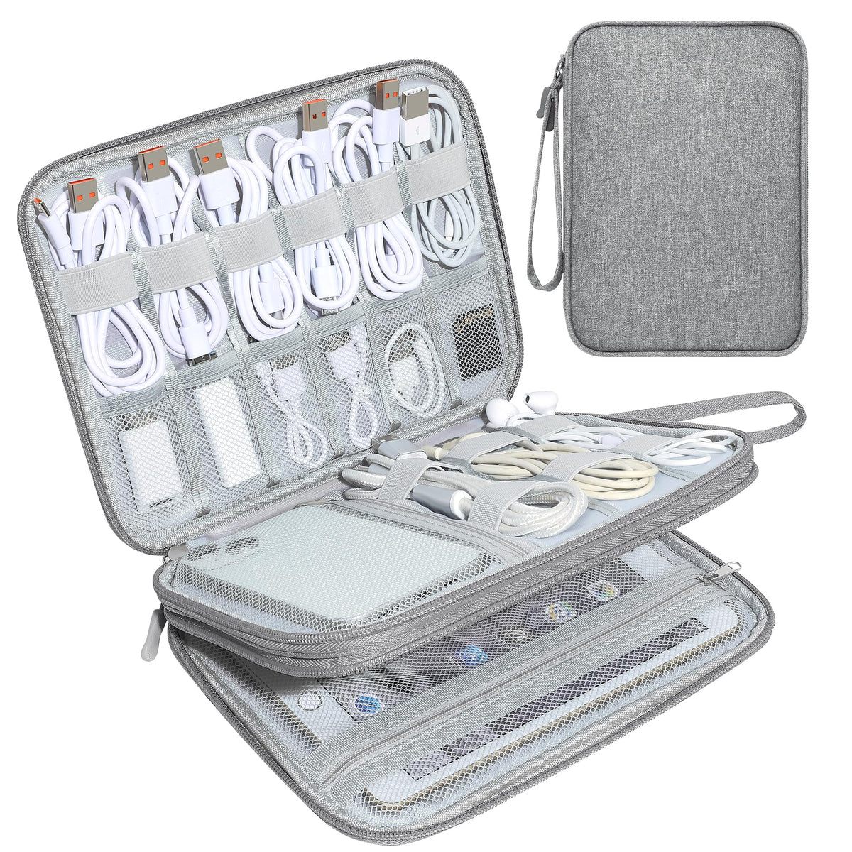 CILLA Electronics Organizer Travel, Travel Cord Organizer Case, Compact Electronics Accessories Bag for Cable, Cord, Charger, Phone