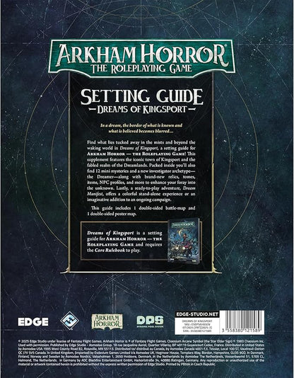 Asmodee Arkham Horror The Roleplaying Game Dreams of Kingsport Setting Guide - Immersive RPG for Kids &amp Adults Ages 14+ 2-6 Players 1+ Hour Playtime