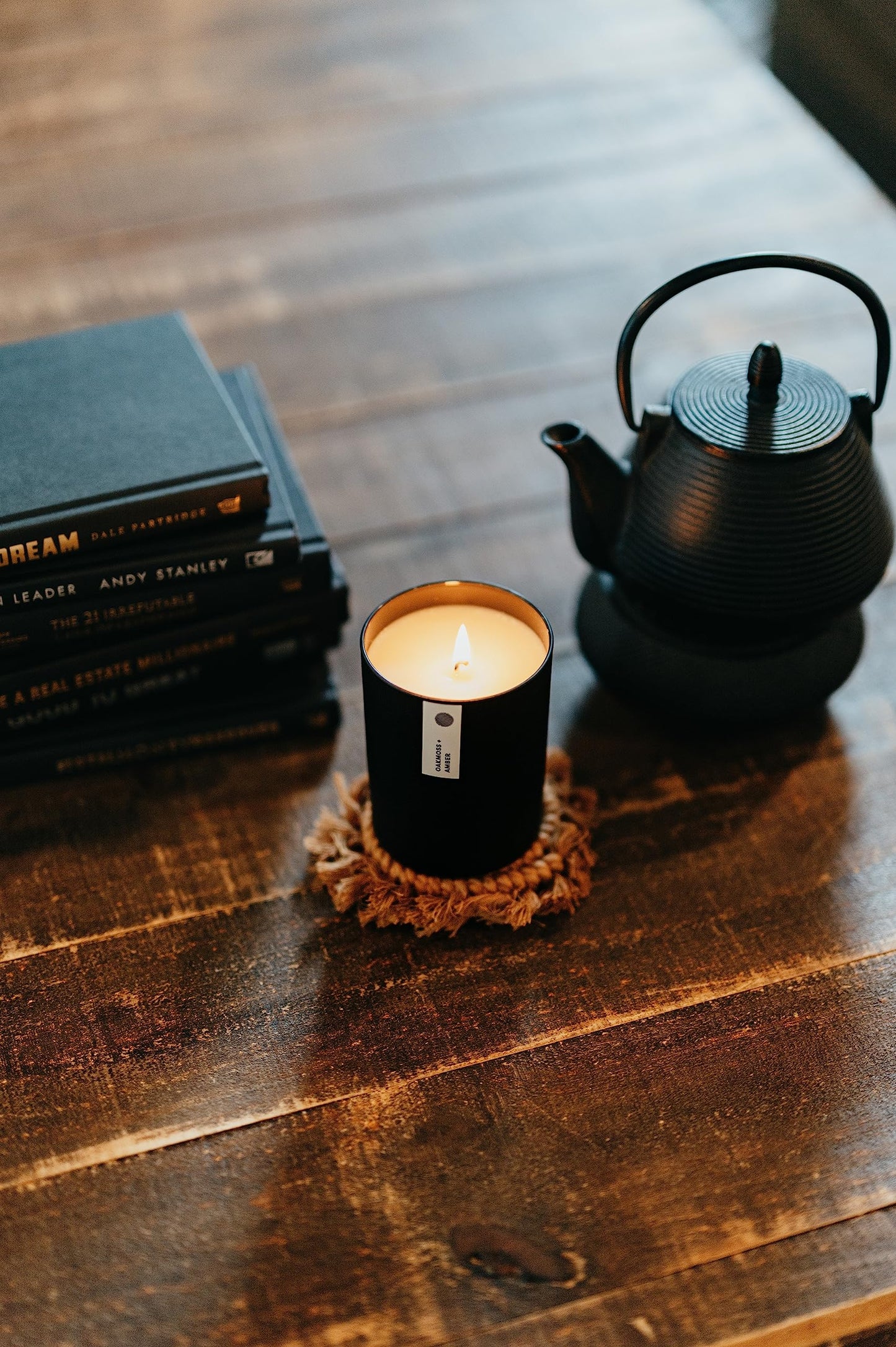 Calyan Wax Co. Lemon & Sage Scented Candle - 75 Hour Burn - Luxury Clean Soy Wax Candles - Long Lasting Black Tumbler Jar Candle for Home - 10.2oz