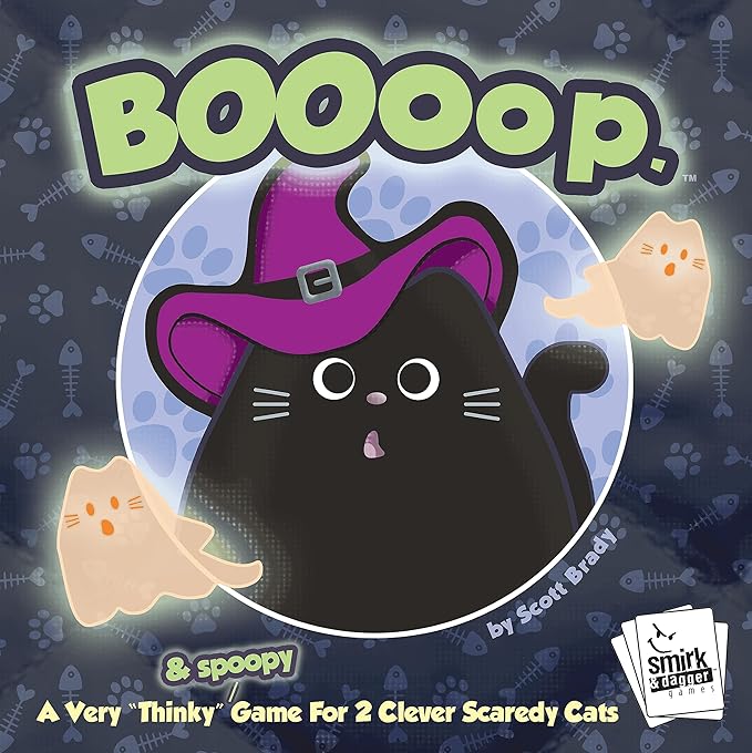 BOOoop by Smirk &amp Dagger: Adorable 2 Player Strategy Board Game with 34 Cat and Kitten Pieces Halloween Edition with New Ghost Cats A Great Gift for Couples Family Adults and Kids Ages 10 and