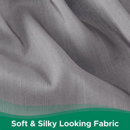 Biscaynebay Wrap Around Bed Skirts for King & Cal King Beds 18" Long Drop, Silver Grey Adjustable Elastic Dust Ruffles Easy Fit Wrinkle Resistant Silky Luxurious Fabric Machine Washable