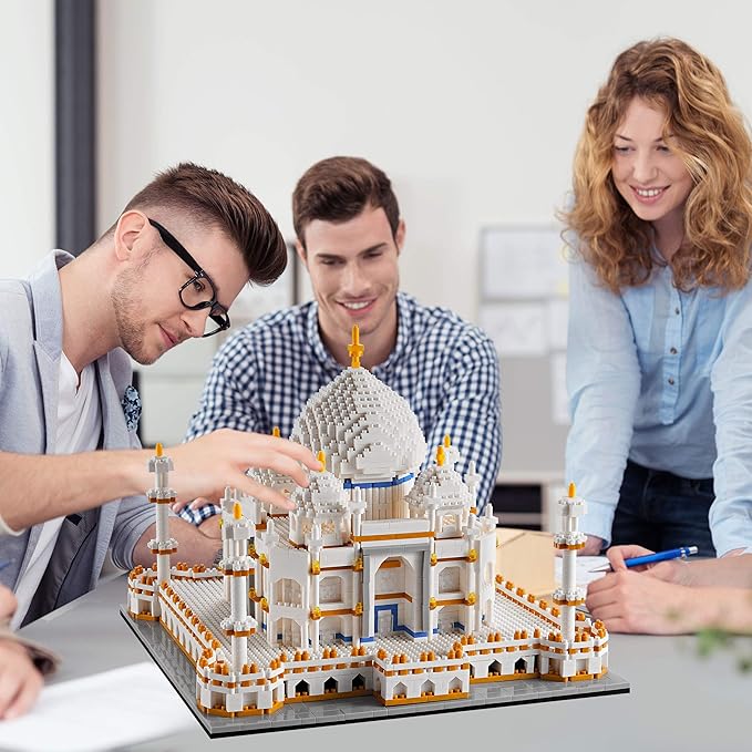 Micro Mini Blocks Architecture Taj Mahal Building Set Landmarks Collection Model Kits Idea Toys Present for Adults and Kids Age of 14+ 3950 PCS