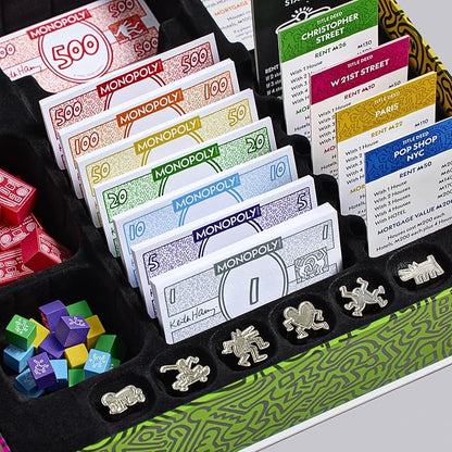 WS Game Company Keith Haring Monopoly – Pop Shop 40th Anniversary Edition – Premium Art-Wrapped Collector’s Board Game – Featuring Iconic Art Custom Metal Tokens and Dancing Figure Pieces (Ages 8+)