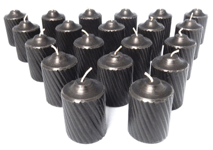 General Wax 15 Hour Scented Votive Candles 20 Candles Per Box with Texured Finish (Night Black Magic Scent)